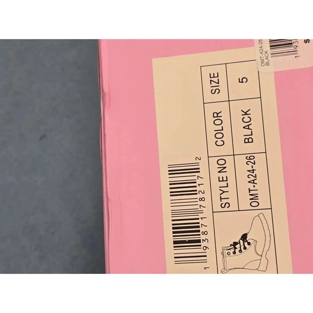 Olivia Miller Toddler Girls Space Case Flat Heel Lace Up Pink Boots Size 5M NEW